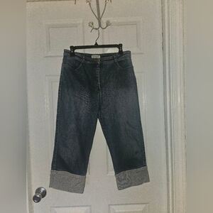 St John Sport By Marie Gray Cropped Jeans 10..blue